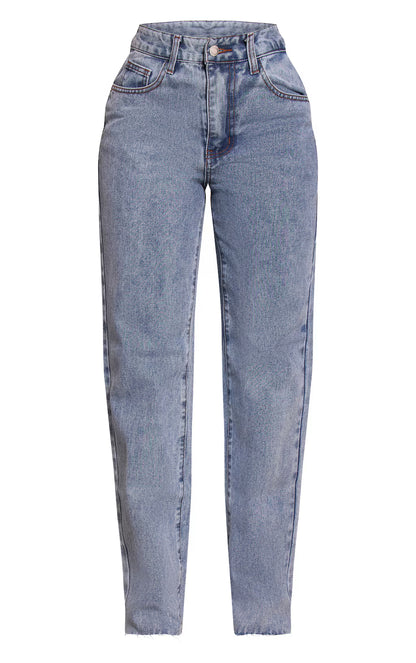 Petite Light Blue Long Leg Straight Jeans